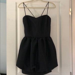 NORDSTROM SWEETHEART NECKLINE BLACK POOF DRESS